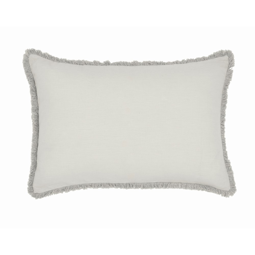 Pure Linen Cotton Cushion by Morris & Co in Silver Grey